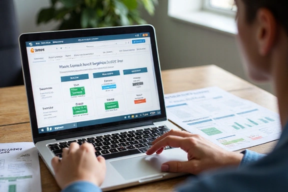 Person reviewing loan options on laptop