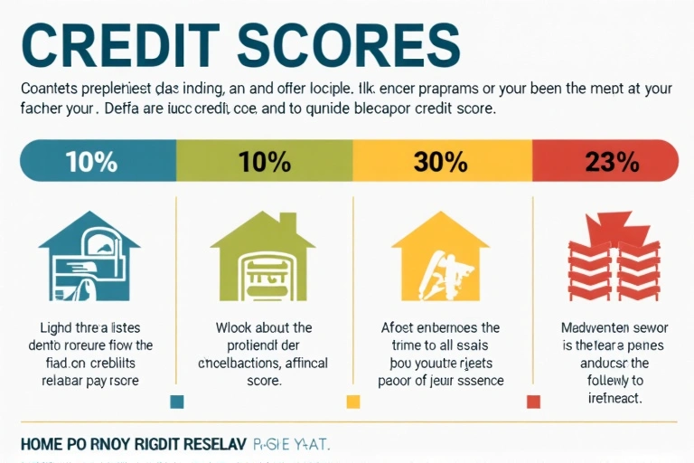 Credit score chart showing different ranges