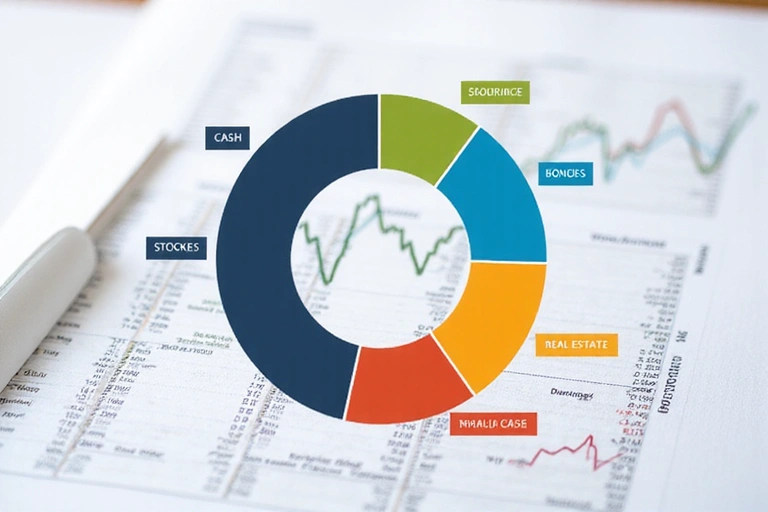 Diversified investment portfolio chart